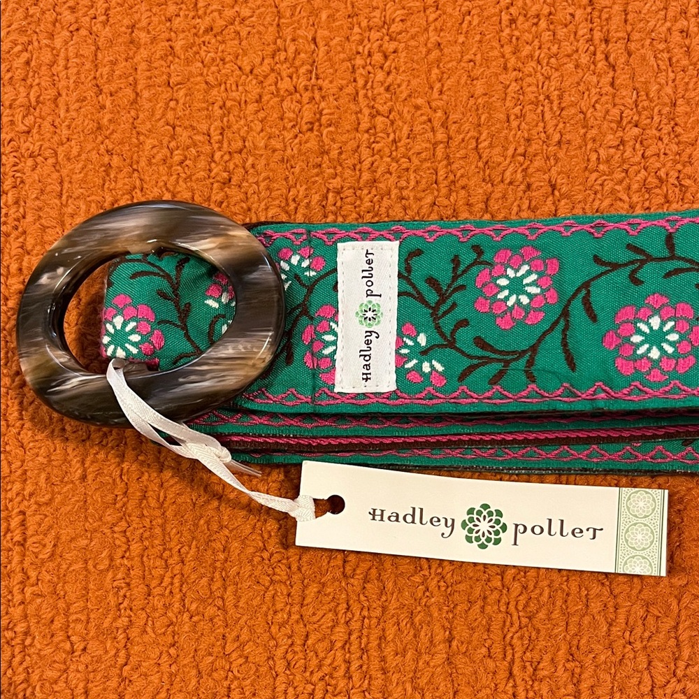 Hadley Pollet Green and Pink Floral Women's Belt